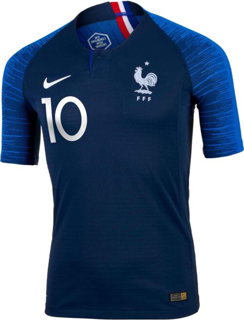 2018/19 Nike Kylian Mbappe France Home Match Jersey SoccerPro