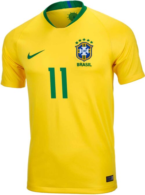 2018/19 Kids Nike Philippe Coutinho Brazil Home Jersey