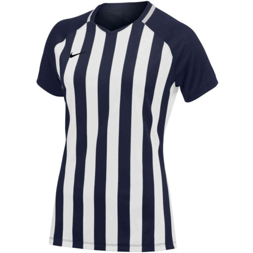 Womens Nike Striped Division III Jersey – College Navy/White