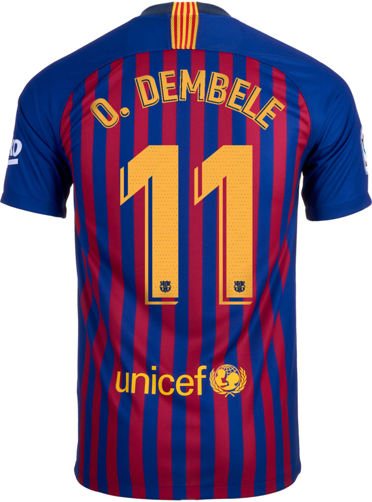 Nike Ousmane Dembele Barcelona Home Jersey 201819  SoccerPro