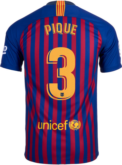 2018/19 Nike Kids Gerard Pique Barcelona Home Jersey