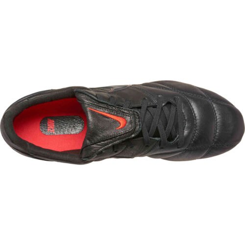 Nike Premier II FG – Black & Dark Smoke Grey with Chile Red