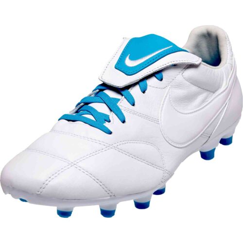 Nike Premier II FG – White/Light Current Blue