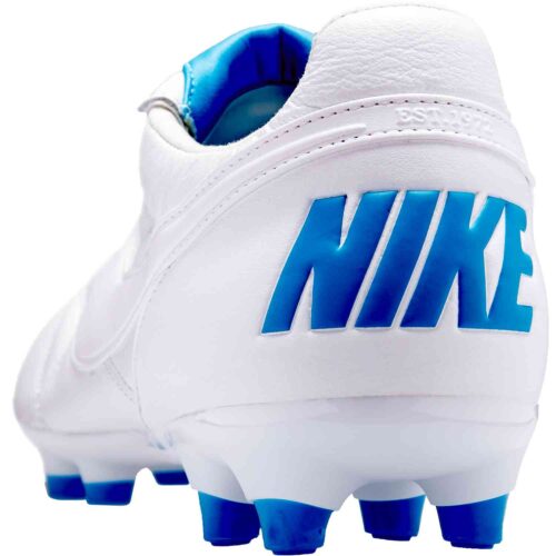 Nike Premier II FG – White/Light Current Blue