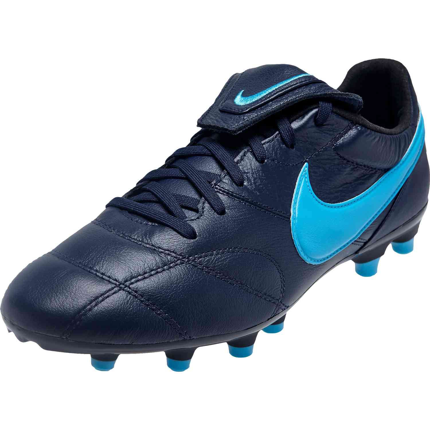 black and blue soccer cleats