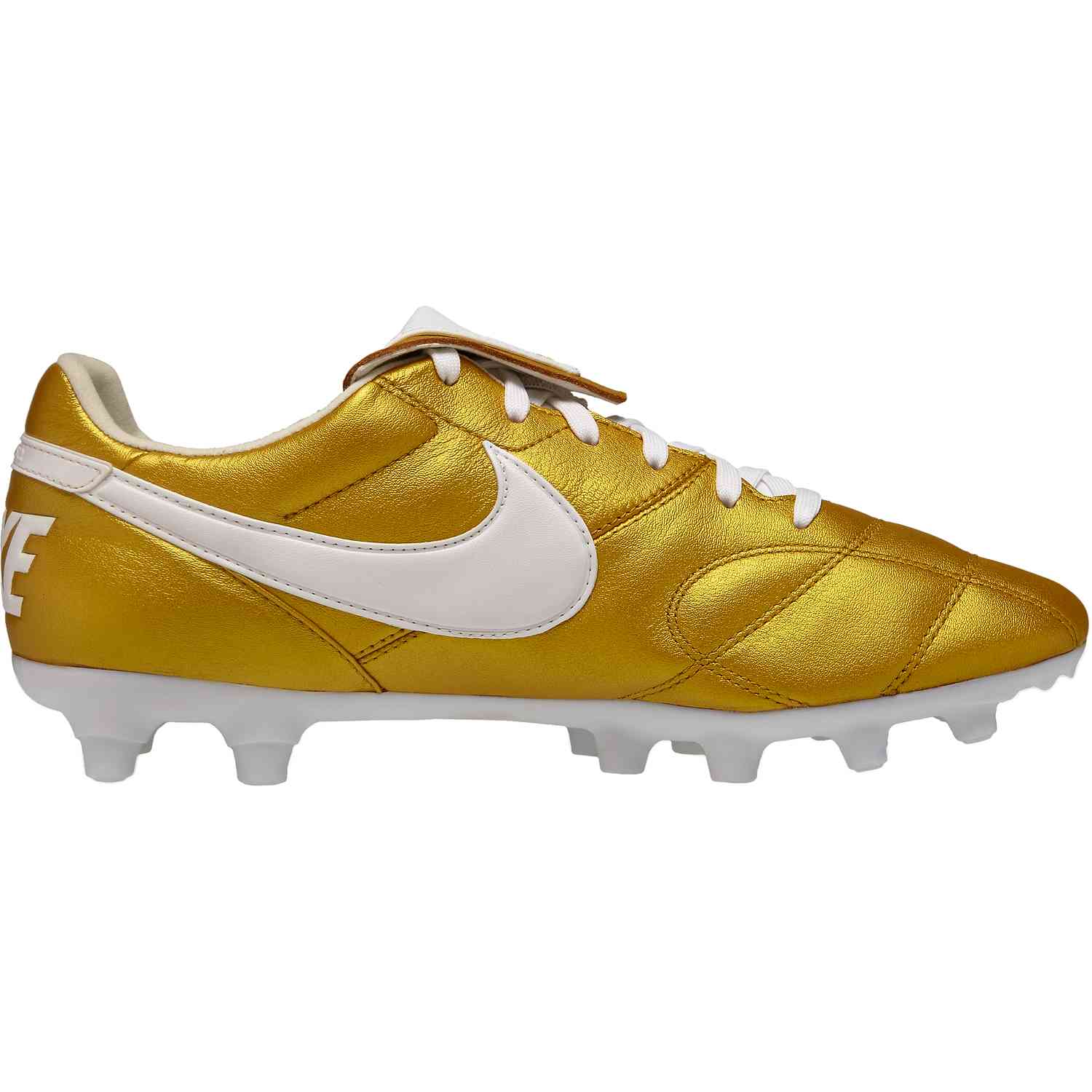 The Nike Premier II FG - Metallic Vivid Gold/White SoccerPro