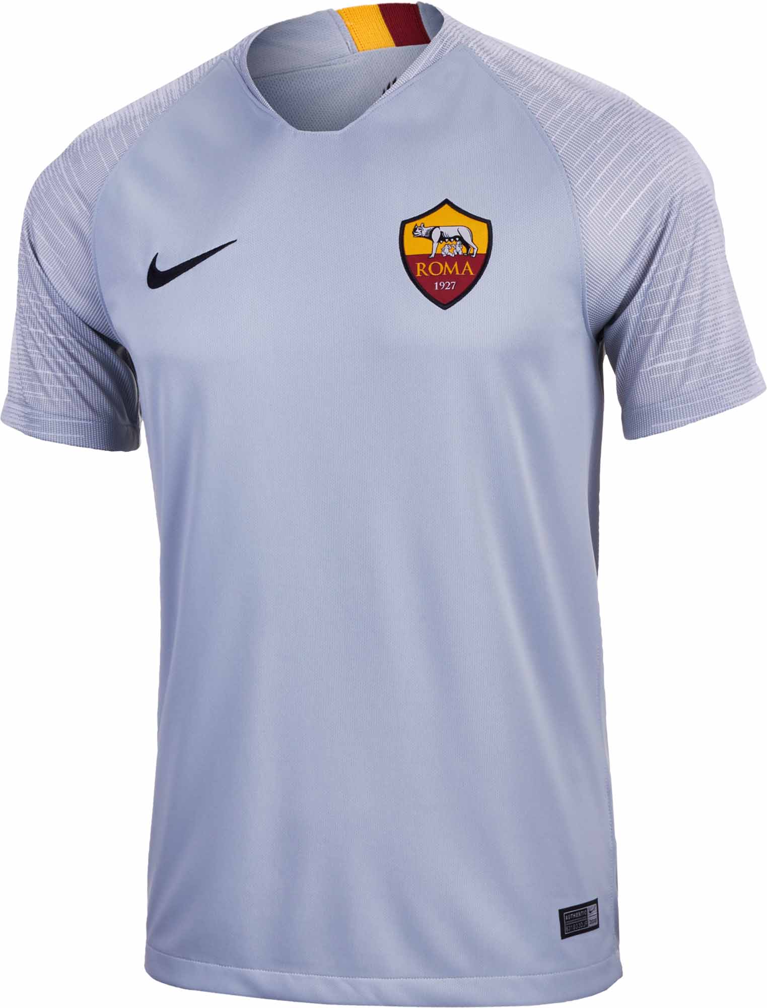 Nike Roma Away Jersey - Wolf Grey/Black SoccerPro