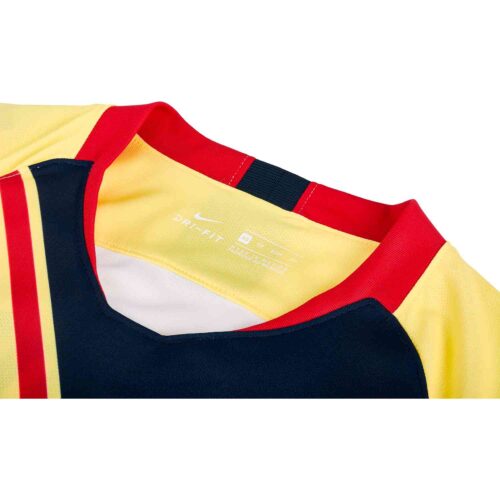 Nike Club America Home Jersey – Womens – Lemon Chiffon/Gym Red/Armory Navy