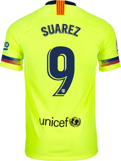 2018/19 Kids Nike Luis Suarez Barcelona Away Jersey