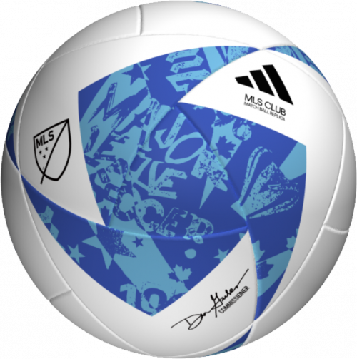 adidas MLS Club Soccer Ball – White & Blue