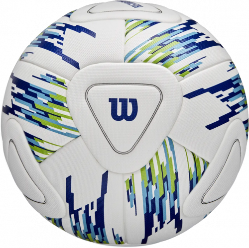 Wilson NCAA Vanquish Soccer Ball – White & Blue with Green