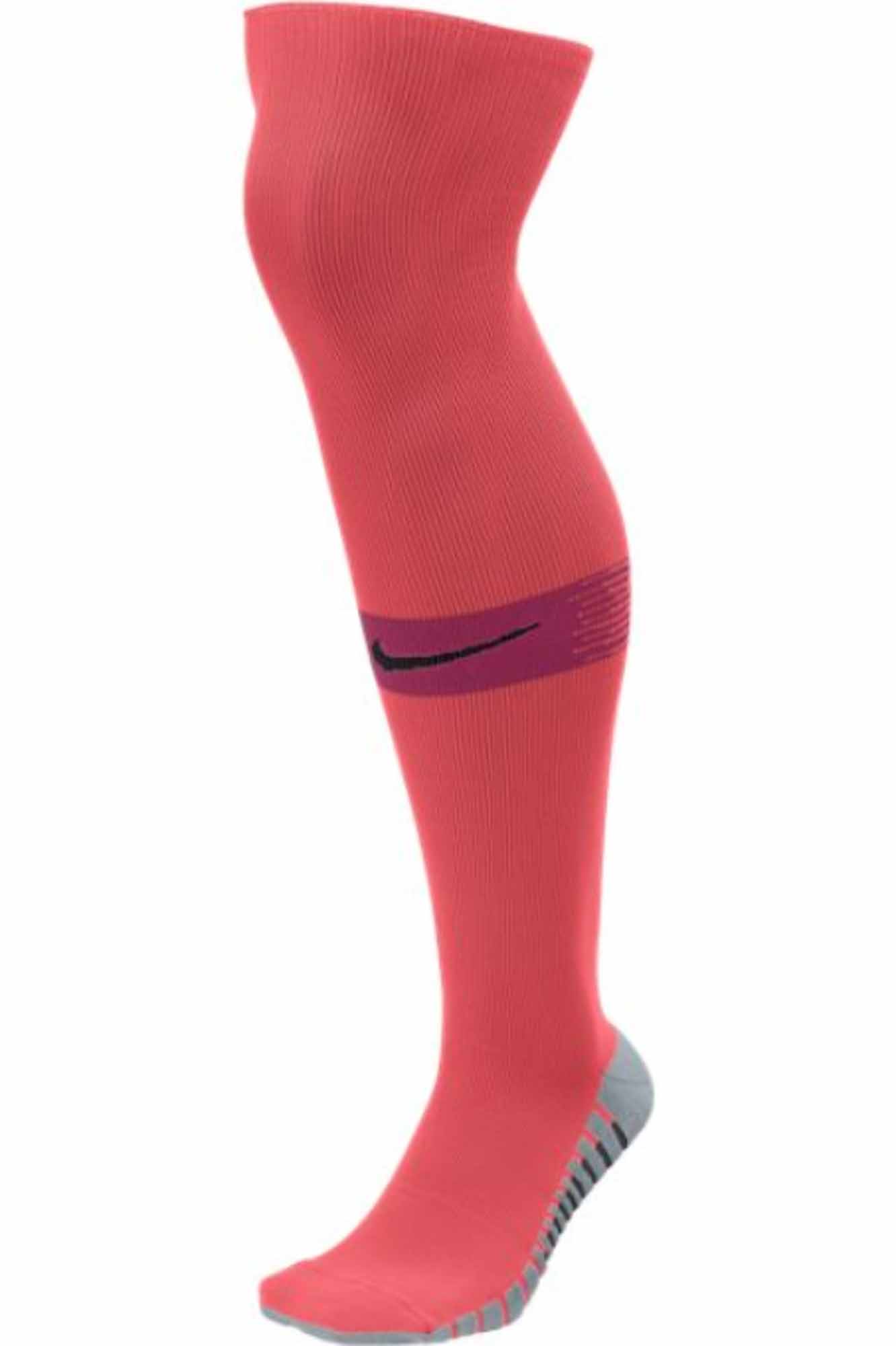 Nike Team Matchfit Soccer Socks - Bright Crimson/Deep Garnet - SoccerPro