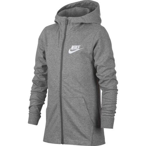 Kids Nike Sportswear Full-zip Hoodie – Dark Grey Heather