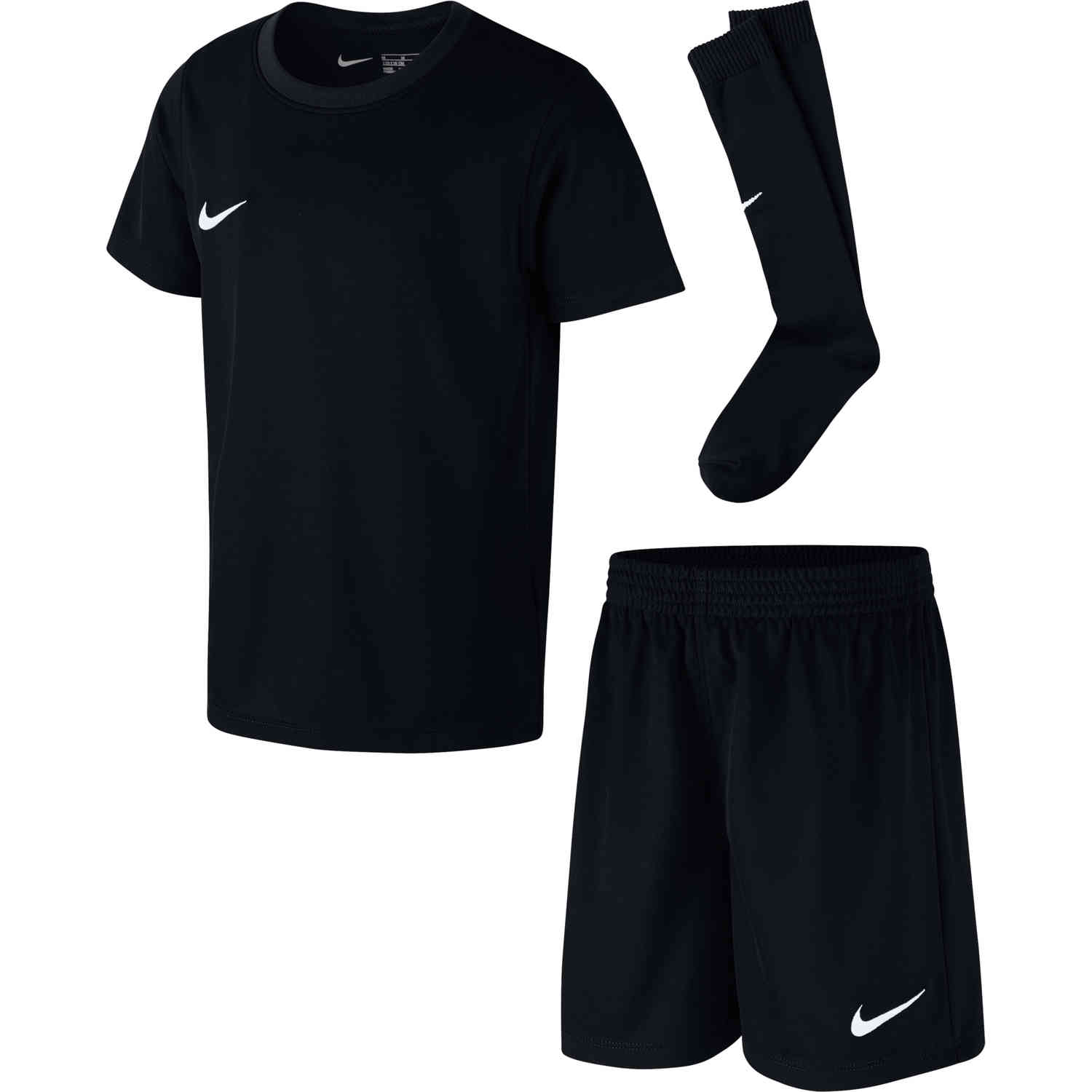 Kids Nike Park Kit Set - Black - SoccerPro
