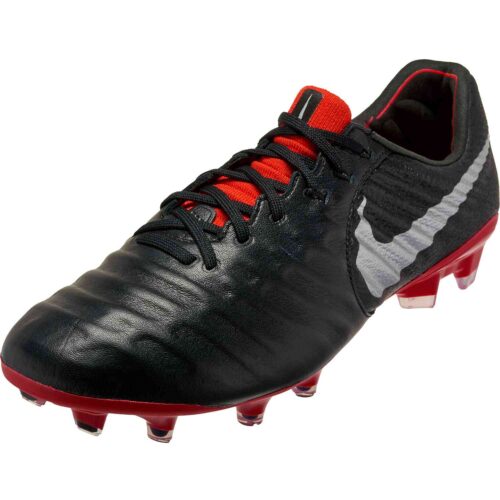 Nike Tiempo Legend 7 Elite FG – Black/Metallic Silver/Light Crimson