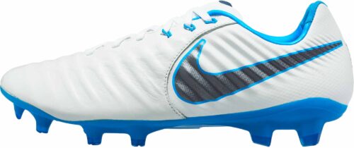 Nike Tiempo Legend VII Pro FG – White/Metallic Cool Grey/Blue Hero