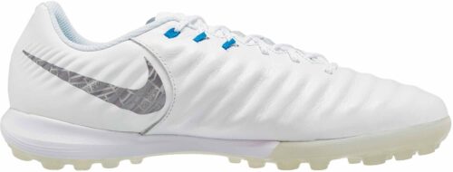 Nike Tiempo LegendX 7 Pro TF – White/Metallic Cool Grey/Blue Hero