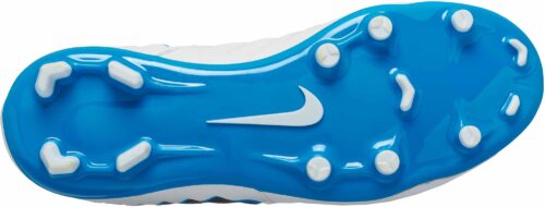 Nike Tiempo Legend VII Academy FG – Youth – White/Metallic Cool Grey/Blue Hero