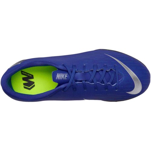 Nike Mercurial VaporX 12 Academy TF – Youth – Racer Blue/Metallic Silver/Black/Volt