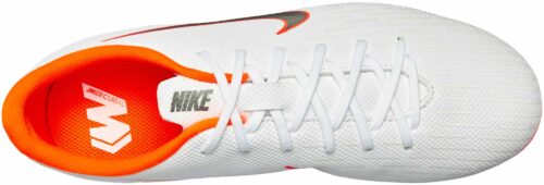 Nike Mercurial Vapor 12 Academy MG – Youth – White/Metallic Cool Grey/Total Orange