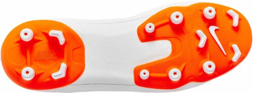 Nike Mercurial Vapor 12 Academy MG – Youth – White/Metallic Cool Grey/Total Orange