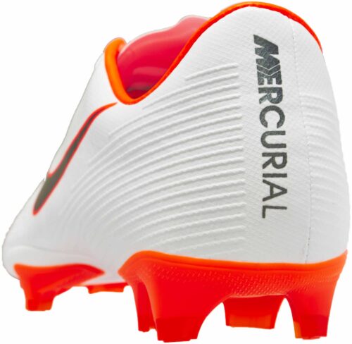 Nike Mercurial Vapor 12 Pro FG – White/Metallic Cool Grey/Total Orange