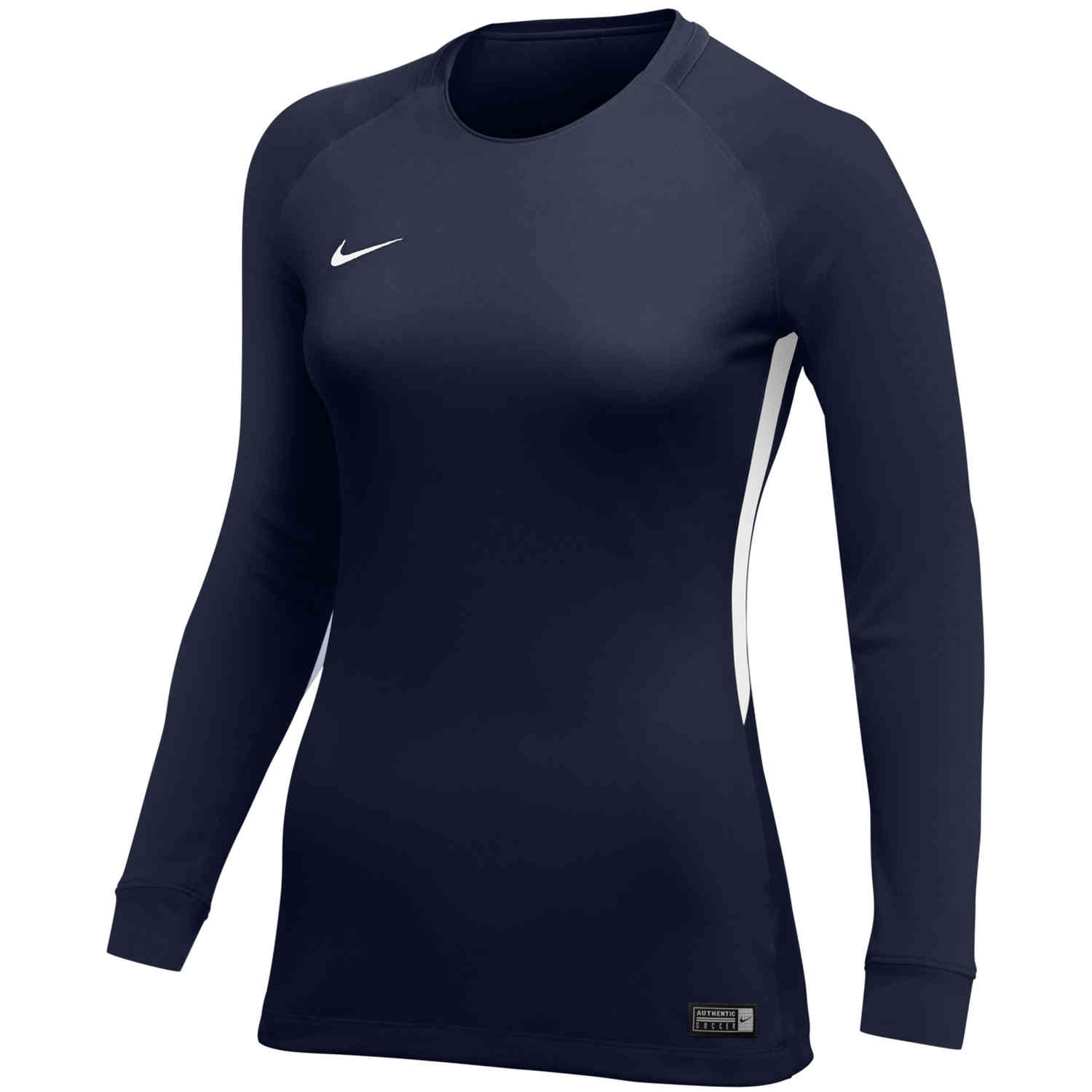 Womens Nike US Tiempo Premier L/S Jersey - College Navy - SoccerPro