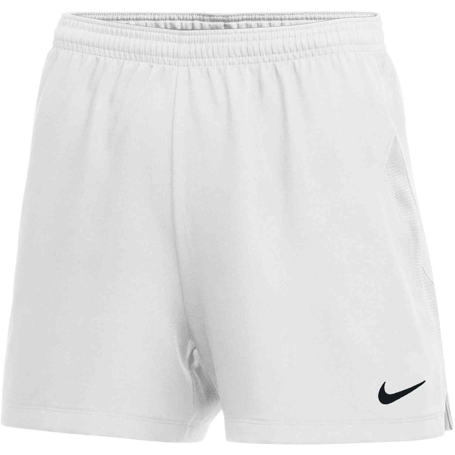 Womens Nike Woven Laser IV Shorts - White - SoccerPro