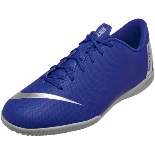 Nike Mercurial VaporX 12 Academy IC – Youth – Racer Blue/Metallic Silver/Black/Volt