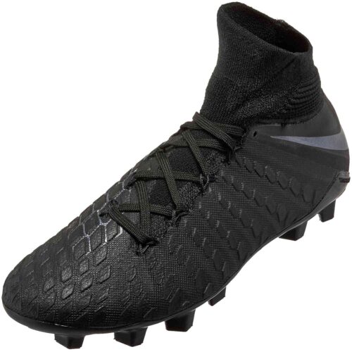 Nike Hypervenom Phantom 3 Elite DF FG – Youth – Black/Black