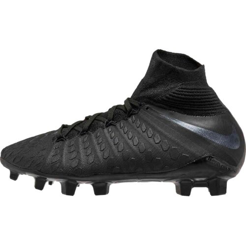 Nike Hypervenom Phantom 3 Elite DF FG – Youth – Black/Black