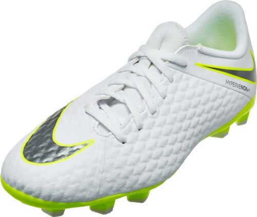 Nike Hypervenom Phantom 3 Academy FG – Youth – White/Volt