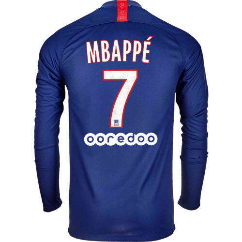 2019/20 Nike Kylian Mbappe PSG L/S Home Jersey