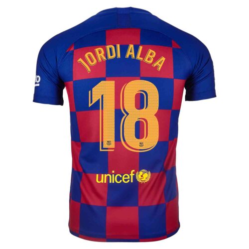 2019/20 Kids Nike Jordi Alba Barcelona Home Jersey