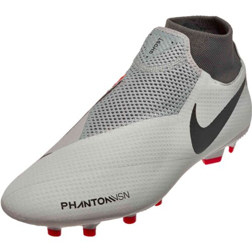 Nike Phantom Vision Pro FG – Pure Platinum/Black/Light Crimson/Dark Grey
