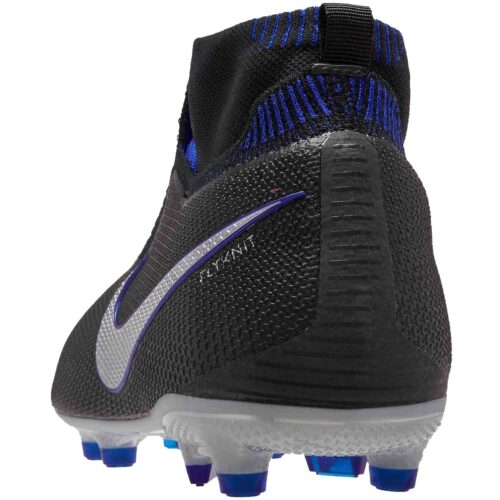 Nike Phantom Vision Elite MG – Youth – Black/Metallic Silver/Racer Blue