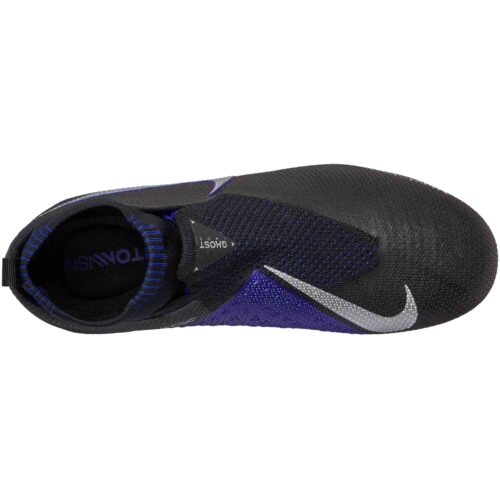 Nike Phantom Vision Elite MG – Youth – Black/Metallic Silver/Racer Blue