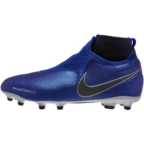 Nike Phantom Vision Elite MG – Youth – Racer Blue/Black/Metallic Silver/Volt