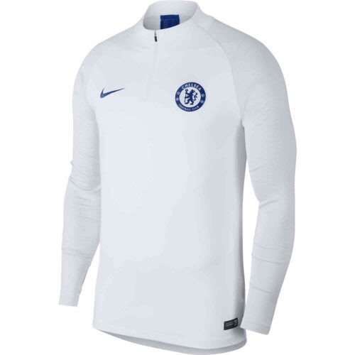 Nike Chelsea Strike Drill Top – White/White/Pure Platinum/Rush Blue