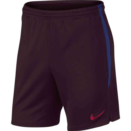 Nike Barcelona Dry Strike Training Shorts – Burugndy Ash/Deep Royal Blue