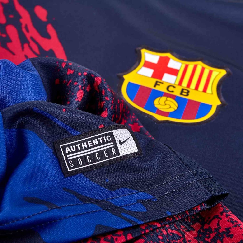 Nike Barcelona Pre-match Top - Obsidian/Varsity Maize - SoccerPro