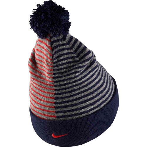 Nike PSG Striped Beanie – Midnight Navy/Challenge Red