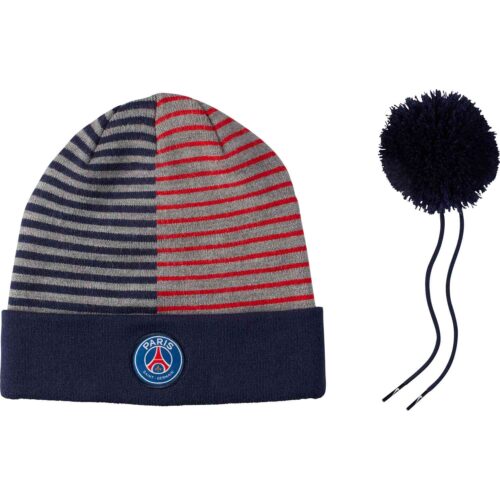 Nike PSG Striped Beanie – Midnight Navy/Challenge Red