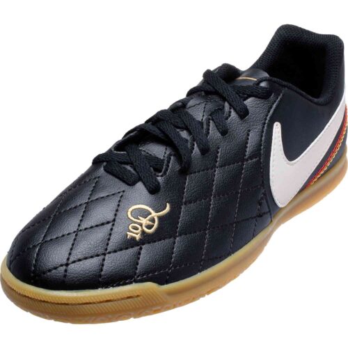 Kids Nike 10R Tiempo Legend 7 Club IC – Black/Light Orewood/Brown/Metallic Gold