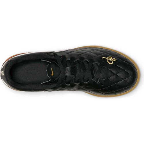 Kids Nike 10R Tiempo Legend 7 Club IC – Black/Light Orewood/Brown/Metallic Gold