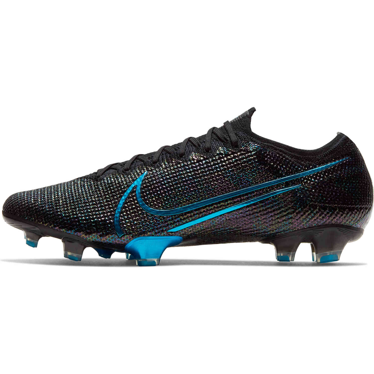 black and blue nike cleats