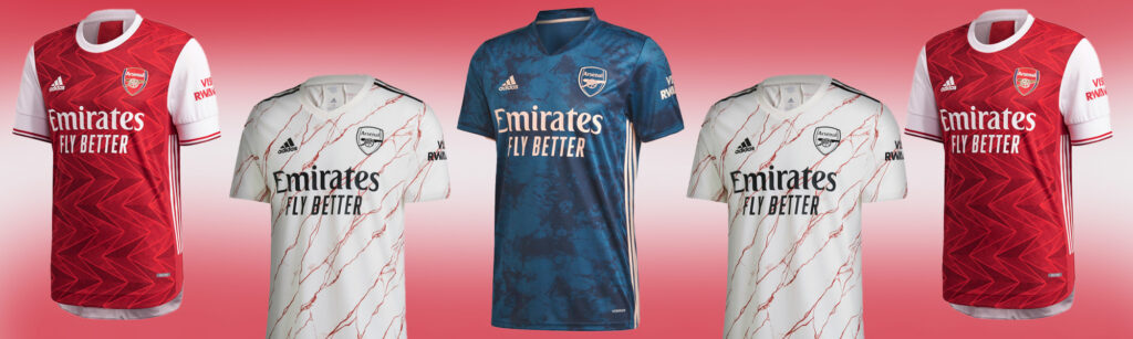 arsenal home away and third kit