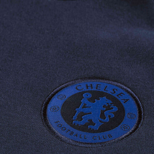 Womens Nike Chelsea Fleece Hoodie – Obsidian/Rush Blue