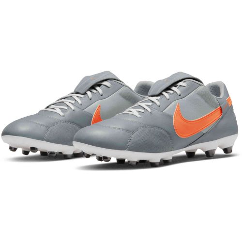 Nike Premier III FG – Smoke Grey & Safety Orange with Light Smoke Grey