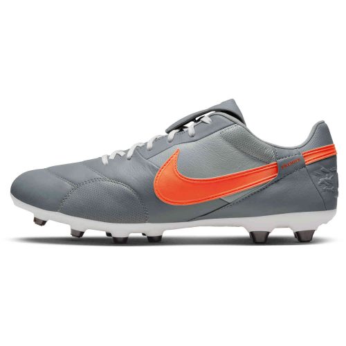 Nike Premier III FG – Smoke Grey & Safety Orange with Light Smoke Grey